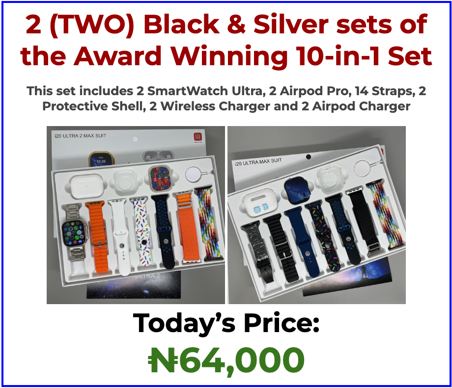 (TWO) Black & Silver SETs of the Award Winning 10-in-1 Set