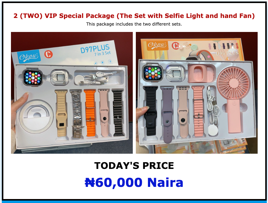 (TWO) VIP Special Package (The Set with Selfie Light and hand Fan)