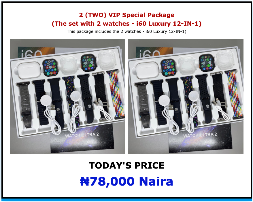 (TWO) i60 Luxury 12-IN-1 Smartwatch set