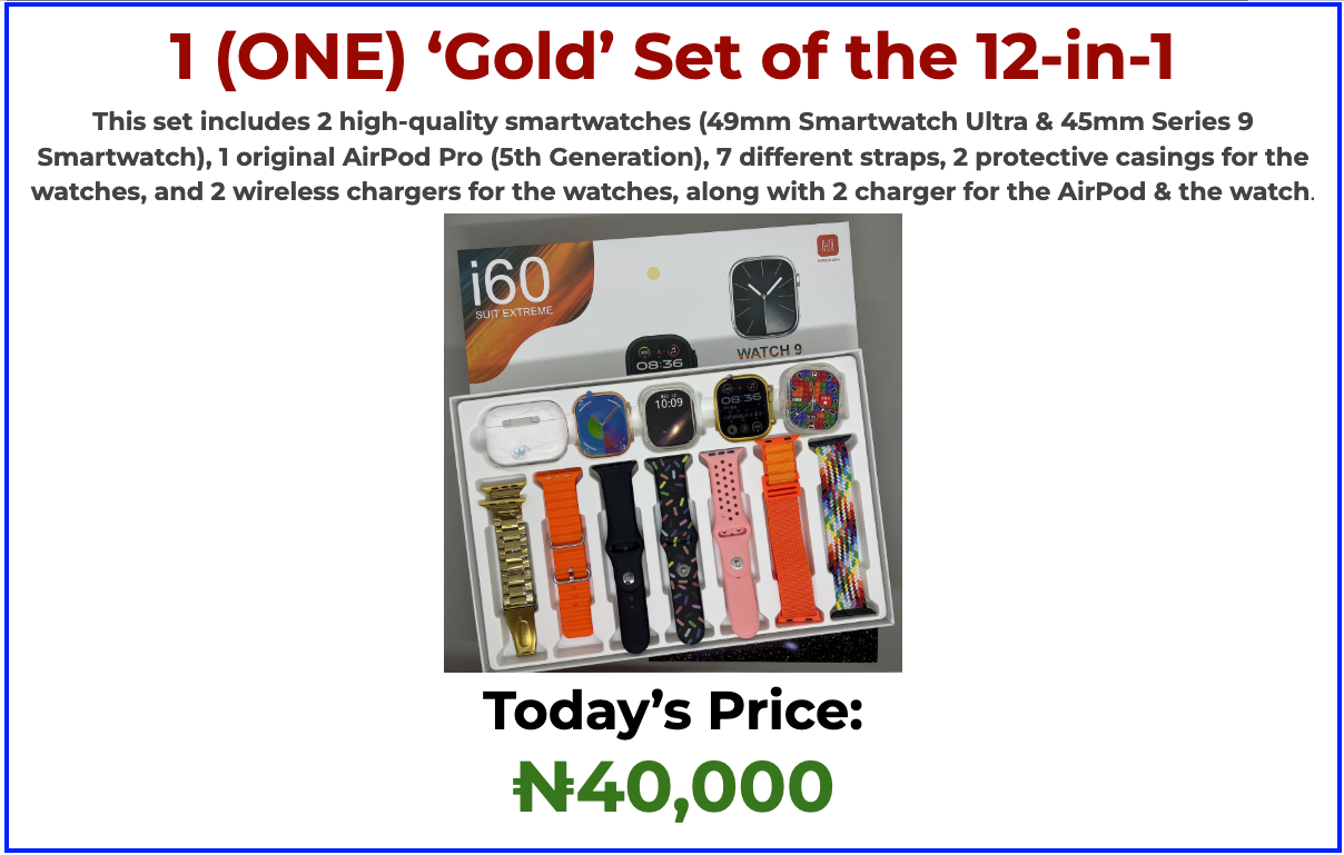 (ONE) ‘Gold’ Set of the Luxury 12-in-1
